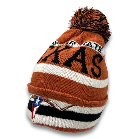 Texas Lone Star State Long Beanie Double Layered Pom Winter Snowboard Ski Hat - Picture 2 of 7